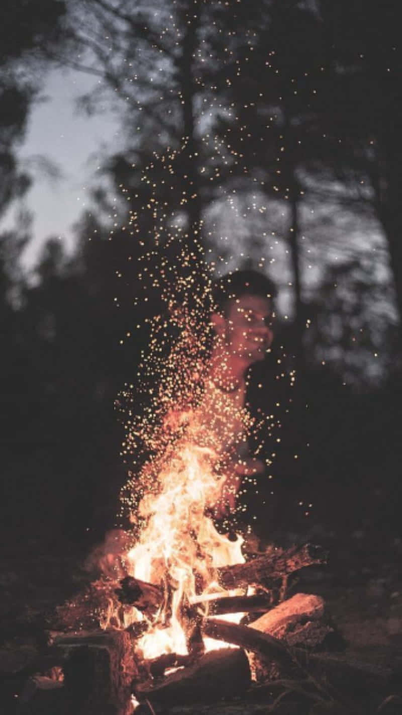 Smoking Remnants Campfire