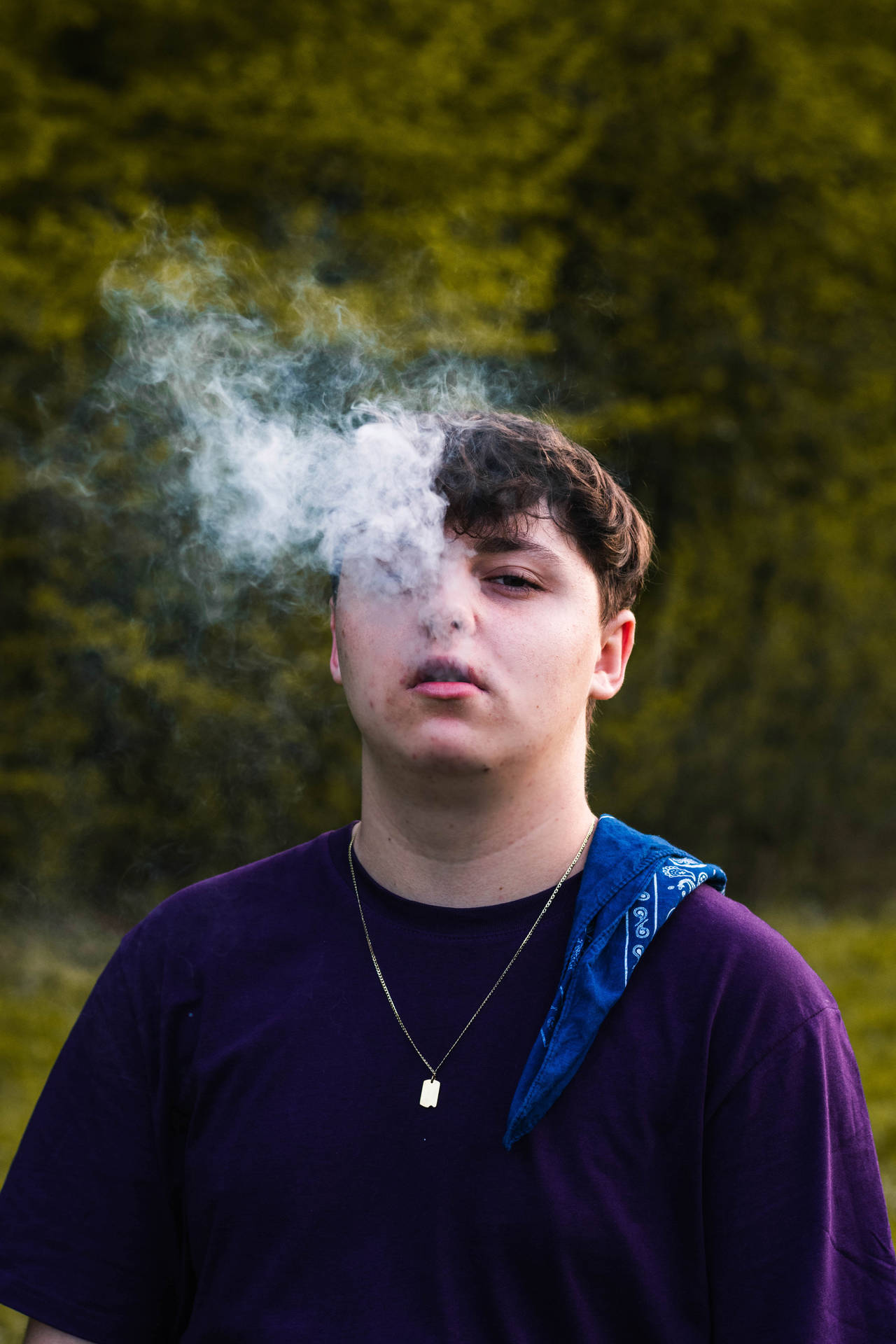 Smoking Teenage Guy Background