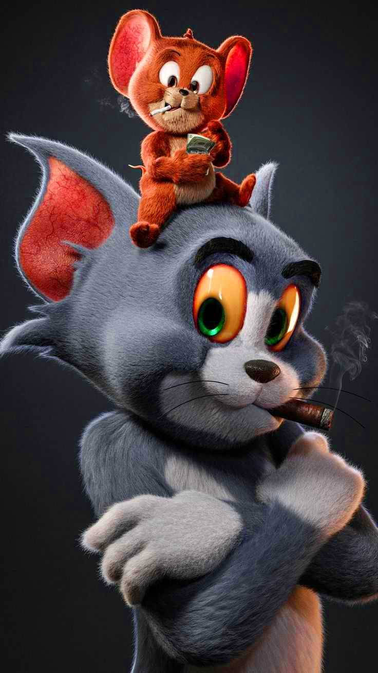 Smoking Tom And Jerry Cartoon Background