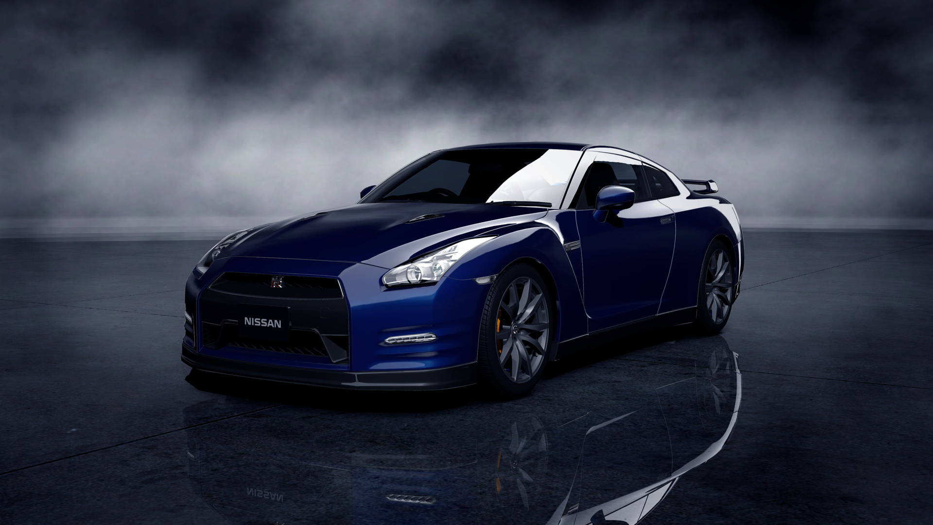 Smoky Blue Nissan Gtr Car Background