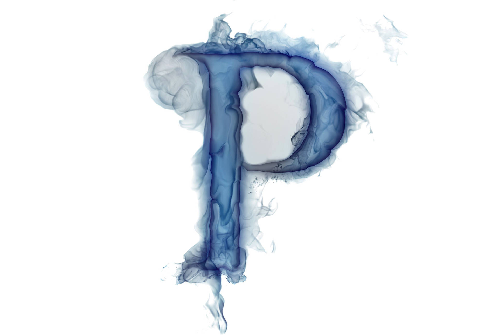 Smoky Blue P Letter Background