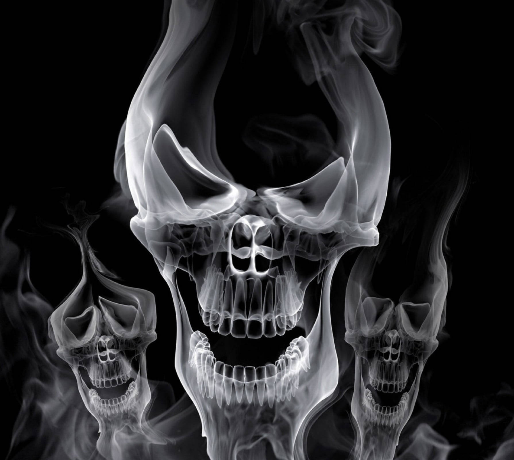 Smoky Gangster Skull Background