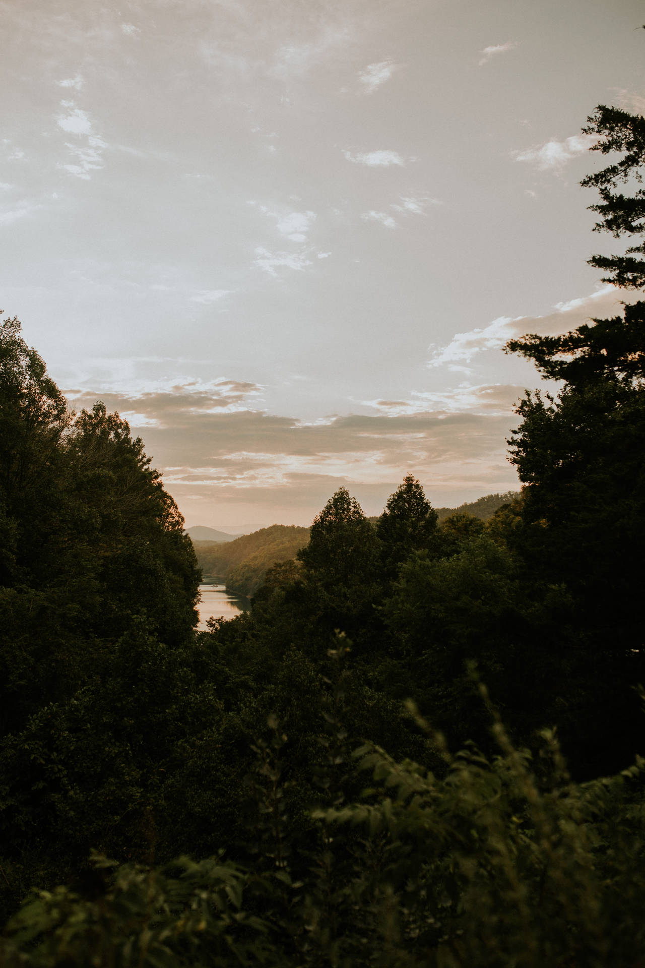 Smoky Mountains With Lake View Background