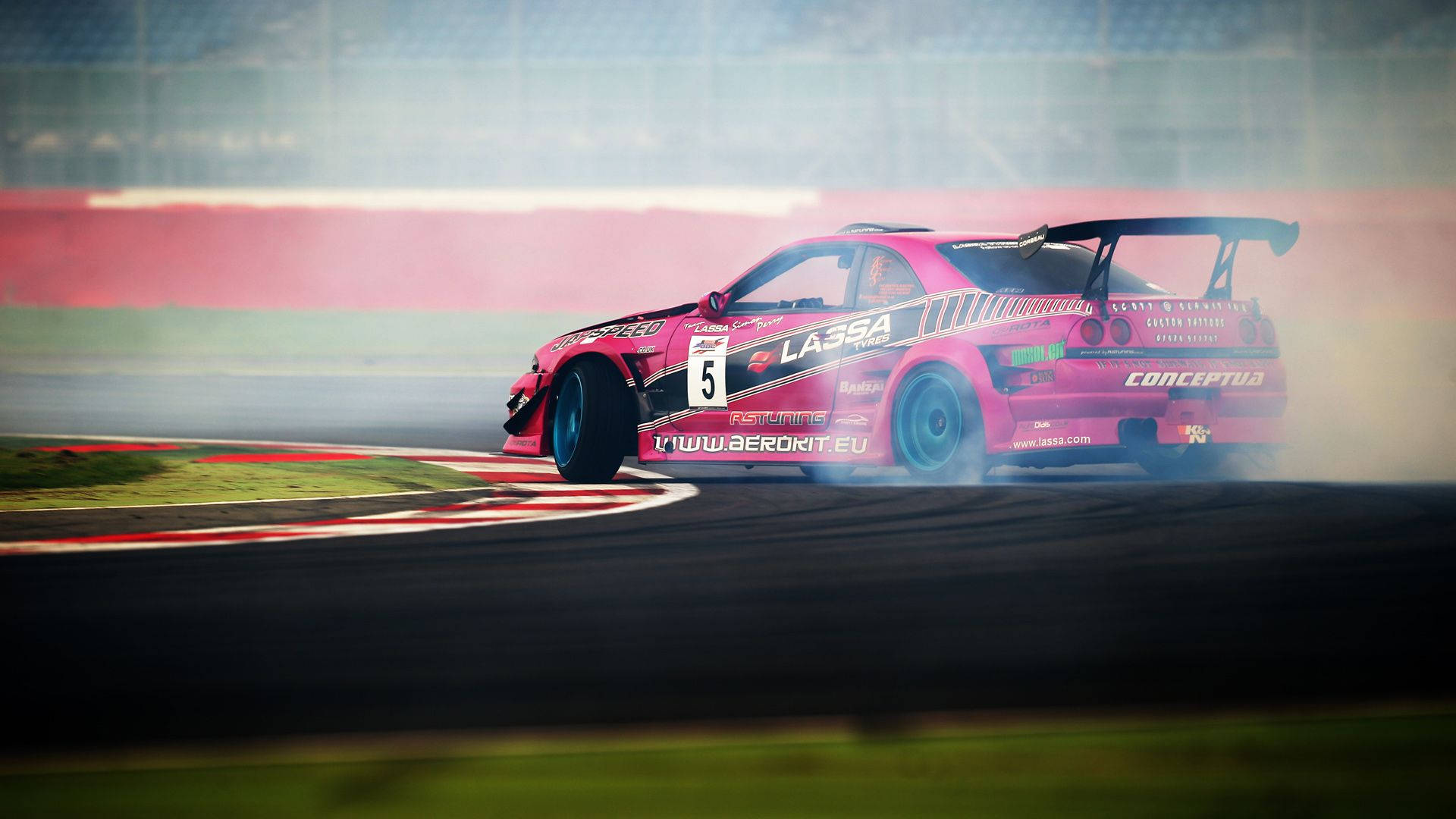 Smooth Sailing Drift Car In Action Background