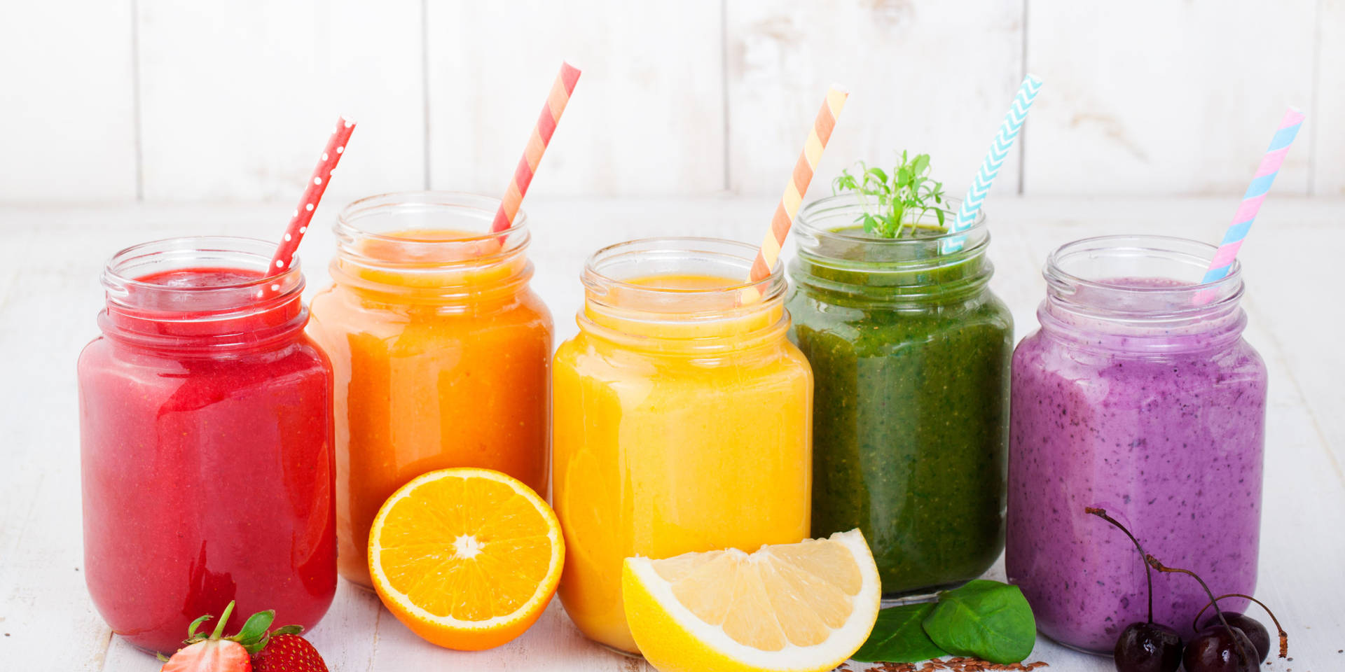 Smoothies With Straw Background