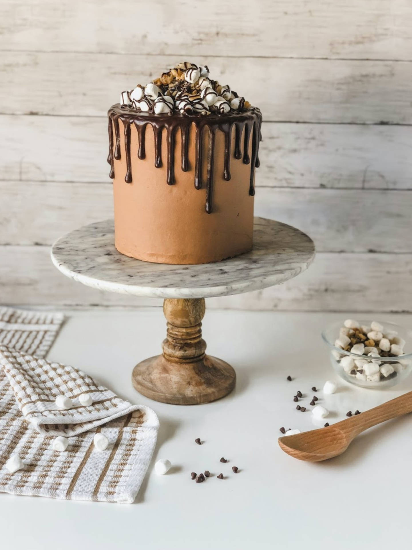 Smores Chocolate Cake Background