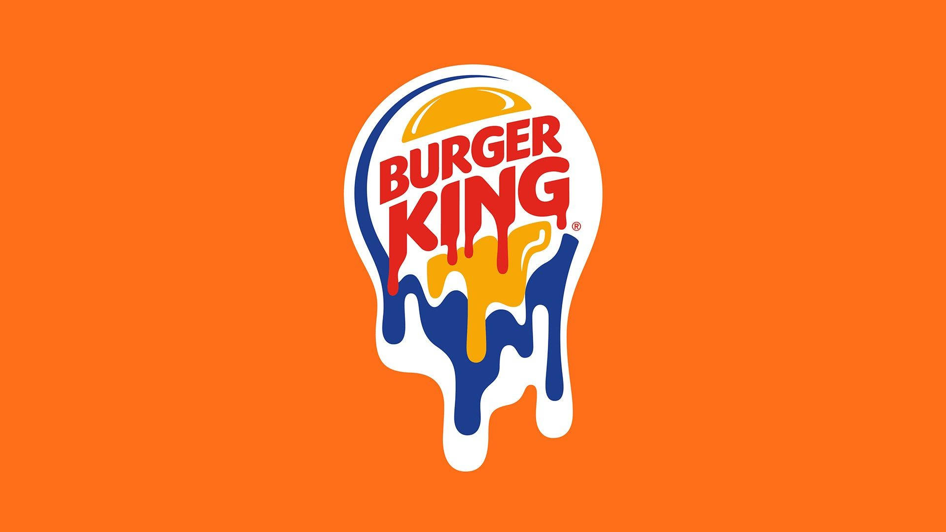 Smudged Burger King Logo Background
