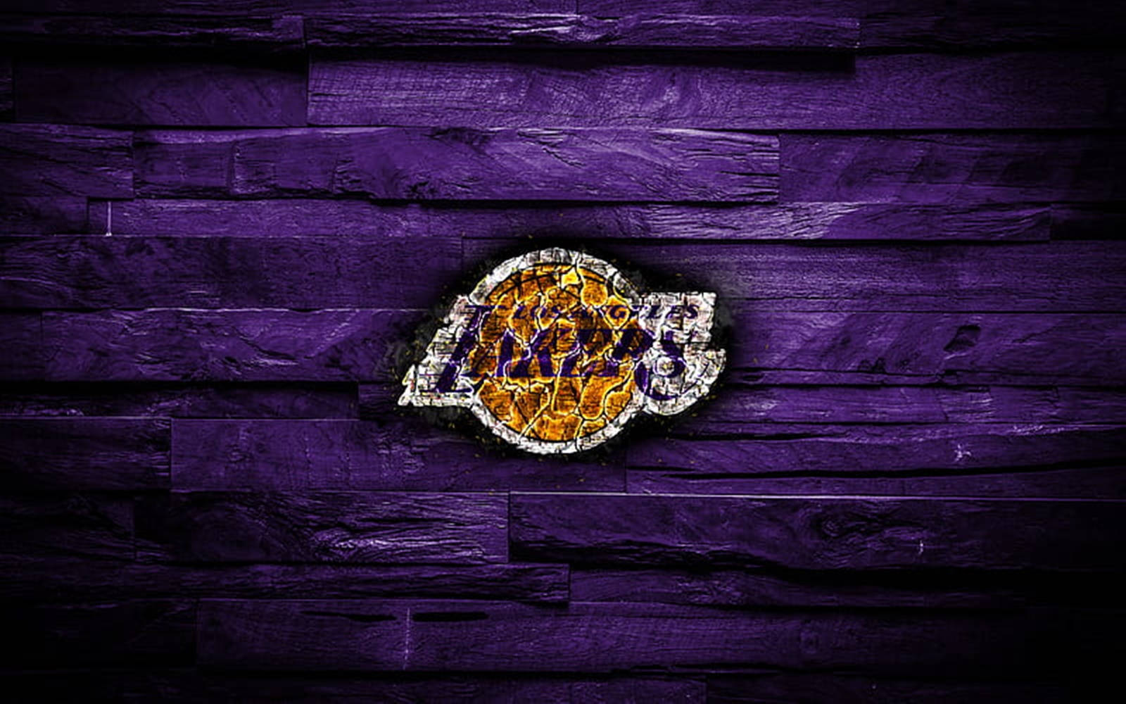 Smudged Lakers Logo On Dark Purple Background