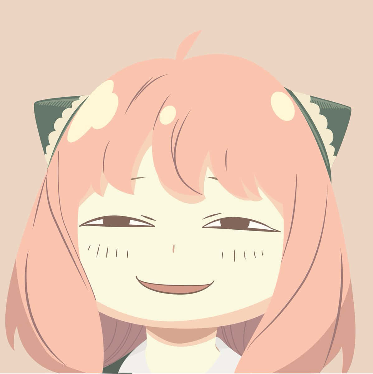 Smug Face Of The Cute Anime In Pink Hair Background