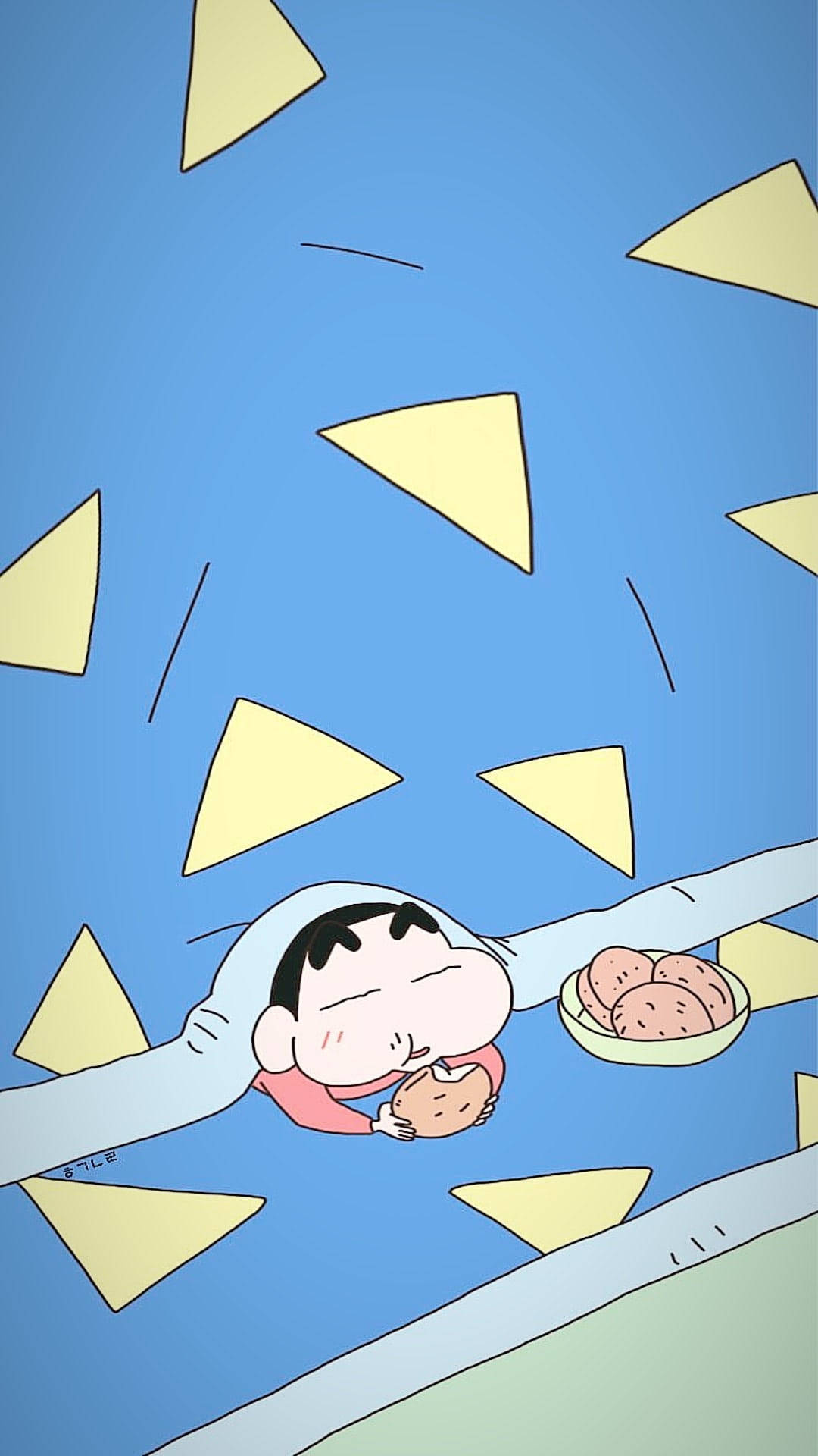 Snacking Shinchan Aesthetic Background