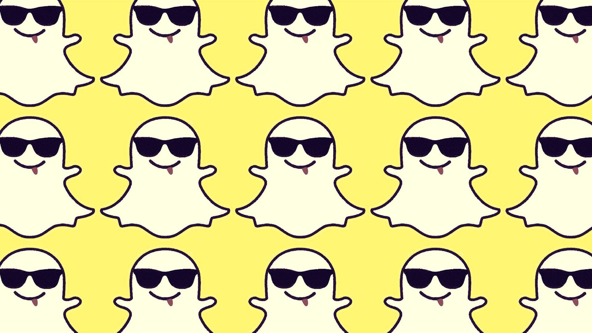 Snapchat Cool Ghost Pattern Background