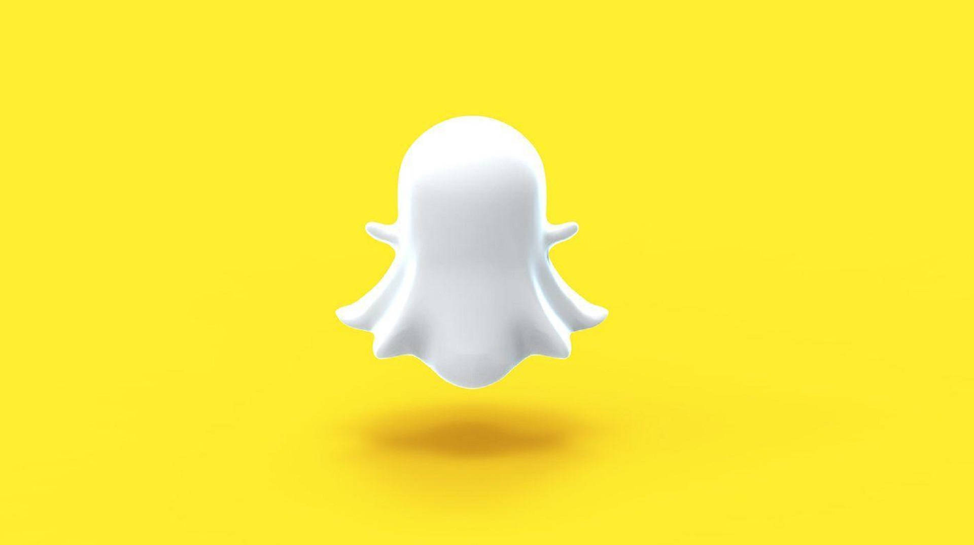 Snapchat Ghost 3d Logo Art Background