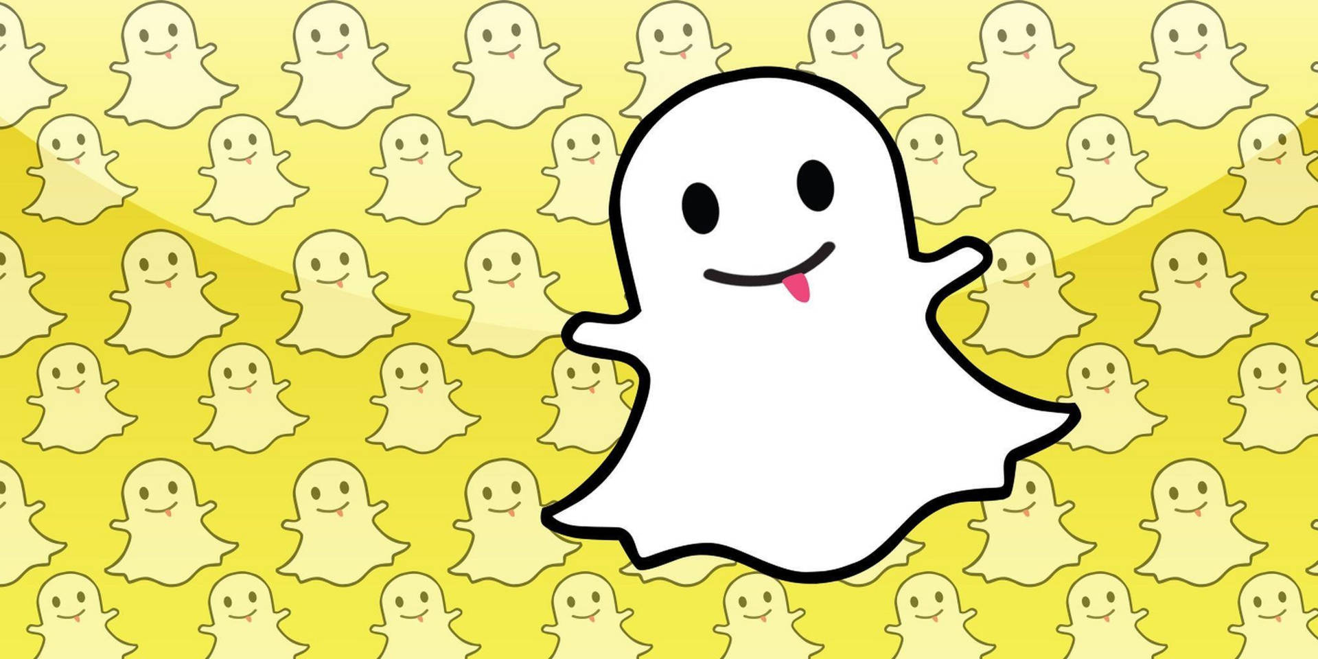 Snapchat Ghost Cartoon Pattern Background