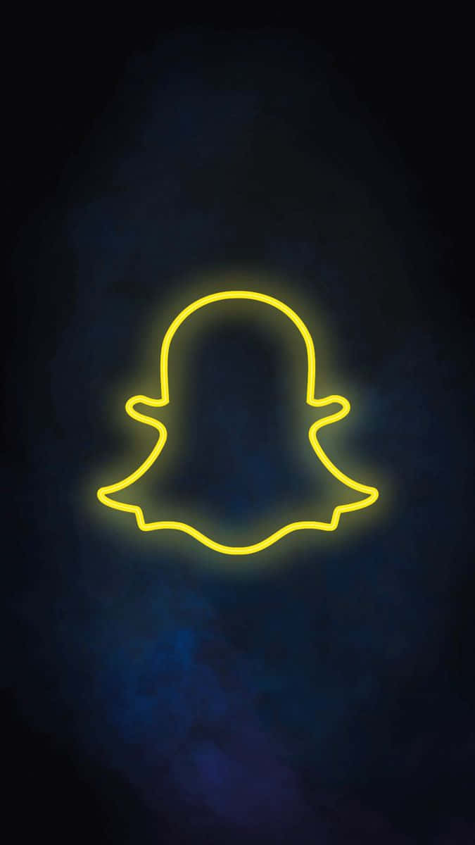 Snapchat_ Ghost_ Glowing_ Logo Background