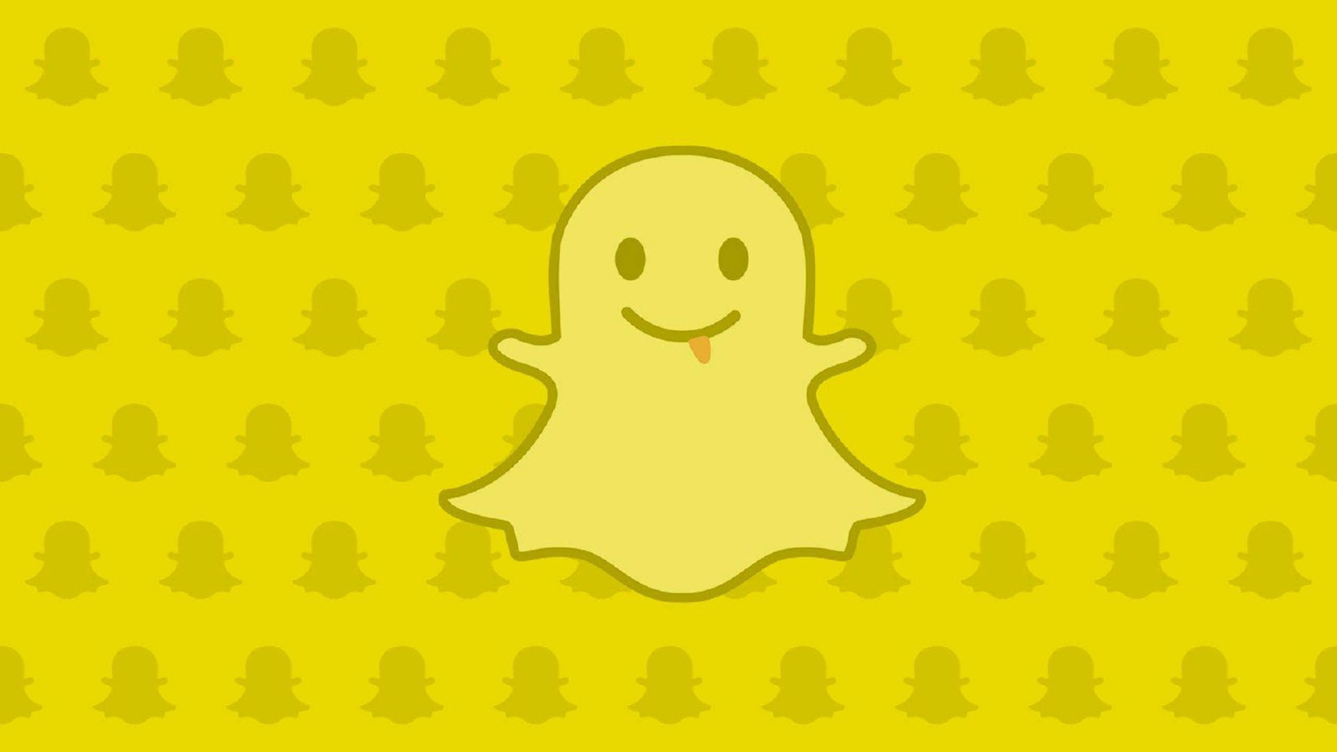 Snapchat Ghost Yellow Pattern Background