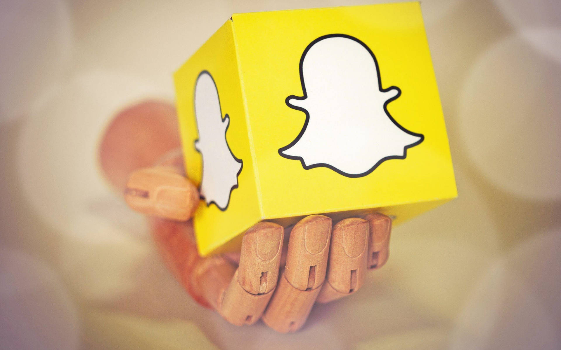 Snapchat Logo Cube 3d Art
