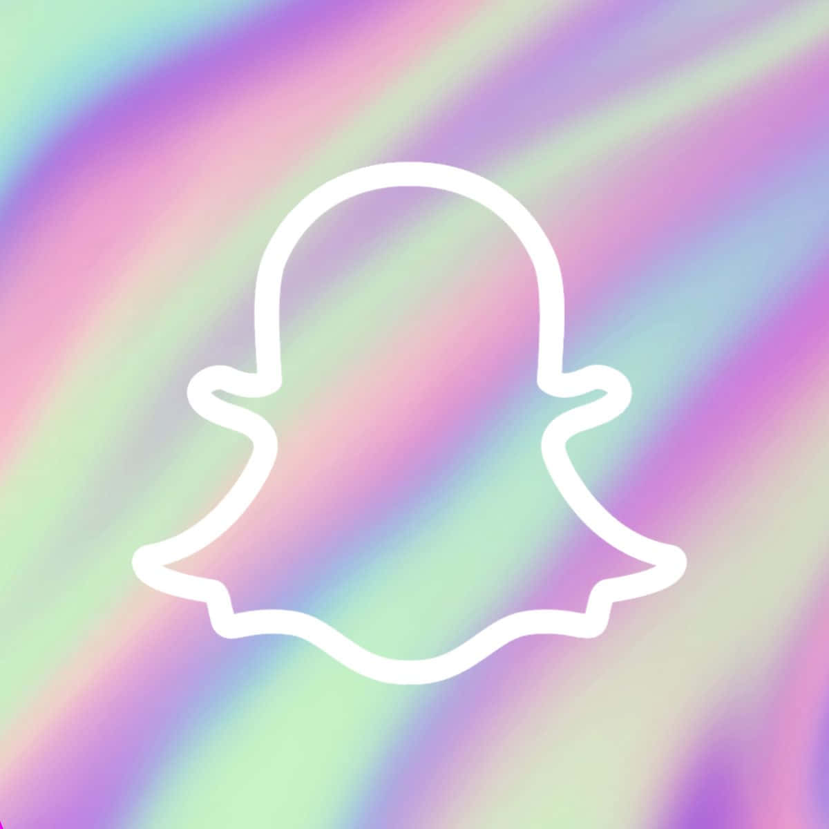 Snapchat Logo Holographic Background Background