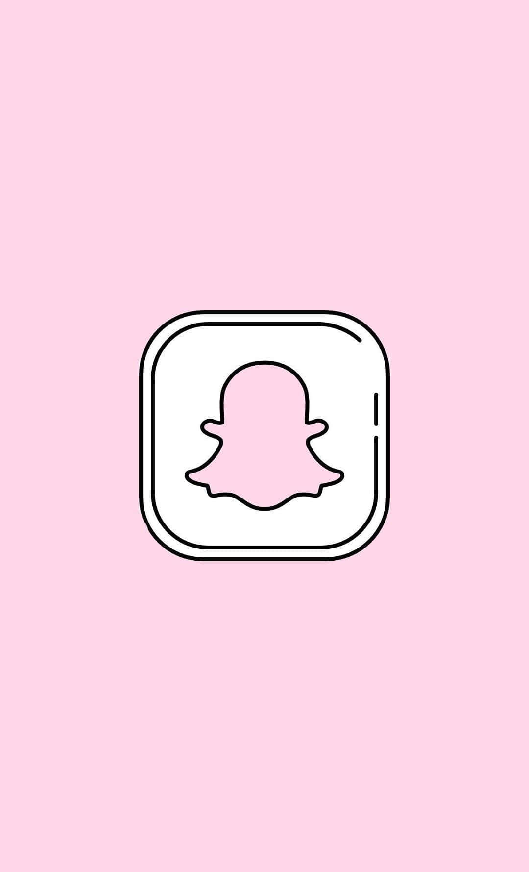 Snapchat Logo Pink Background Background