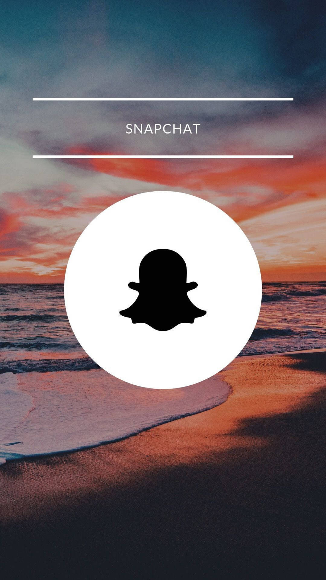 Snapchat Logo Sunset Aesthetic Background