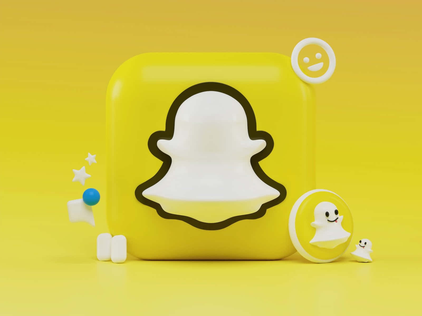 Snapchat Logo Yellow Background Background