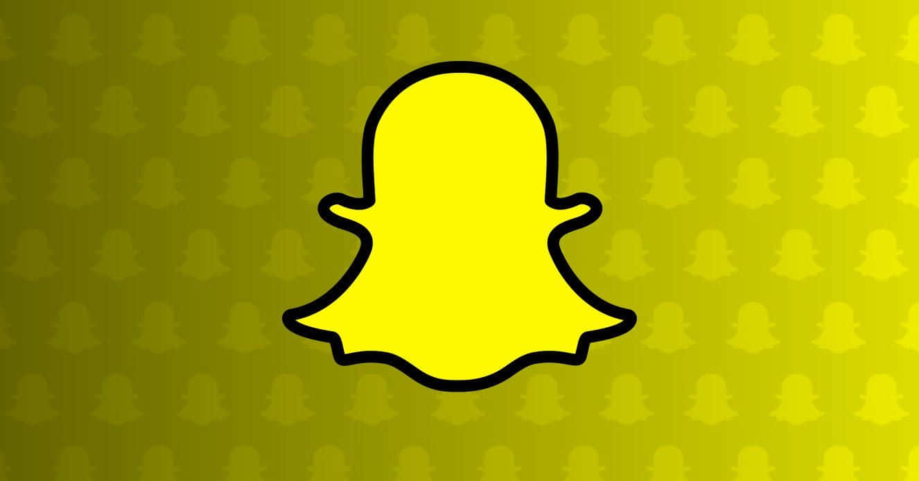 Snapchat Logo Yellow Ghost Pattern Background