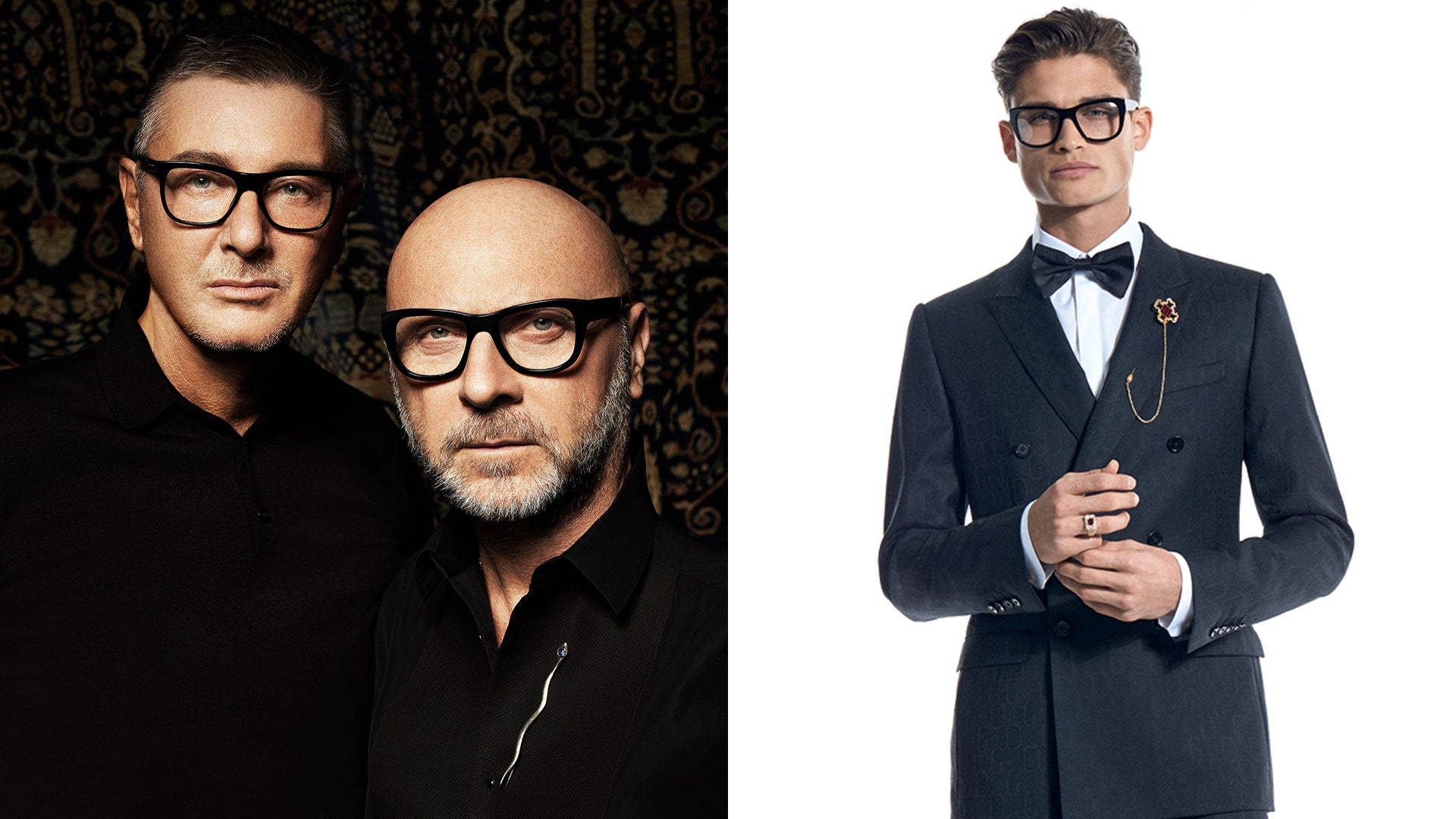 Snazzy Dolce And Gabbana Male Models In Suits