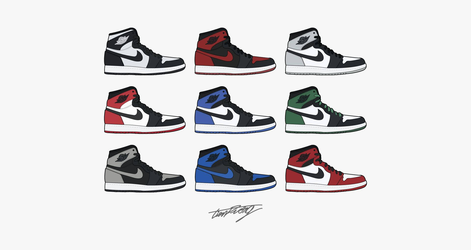 Sneaker Air Jordan 1 3x3 Background