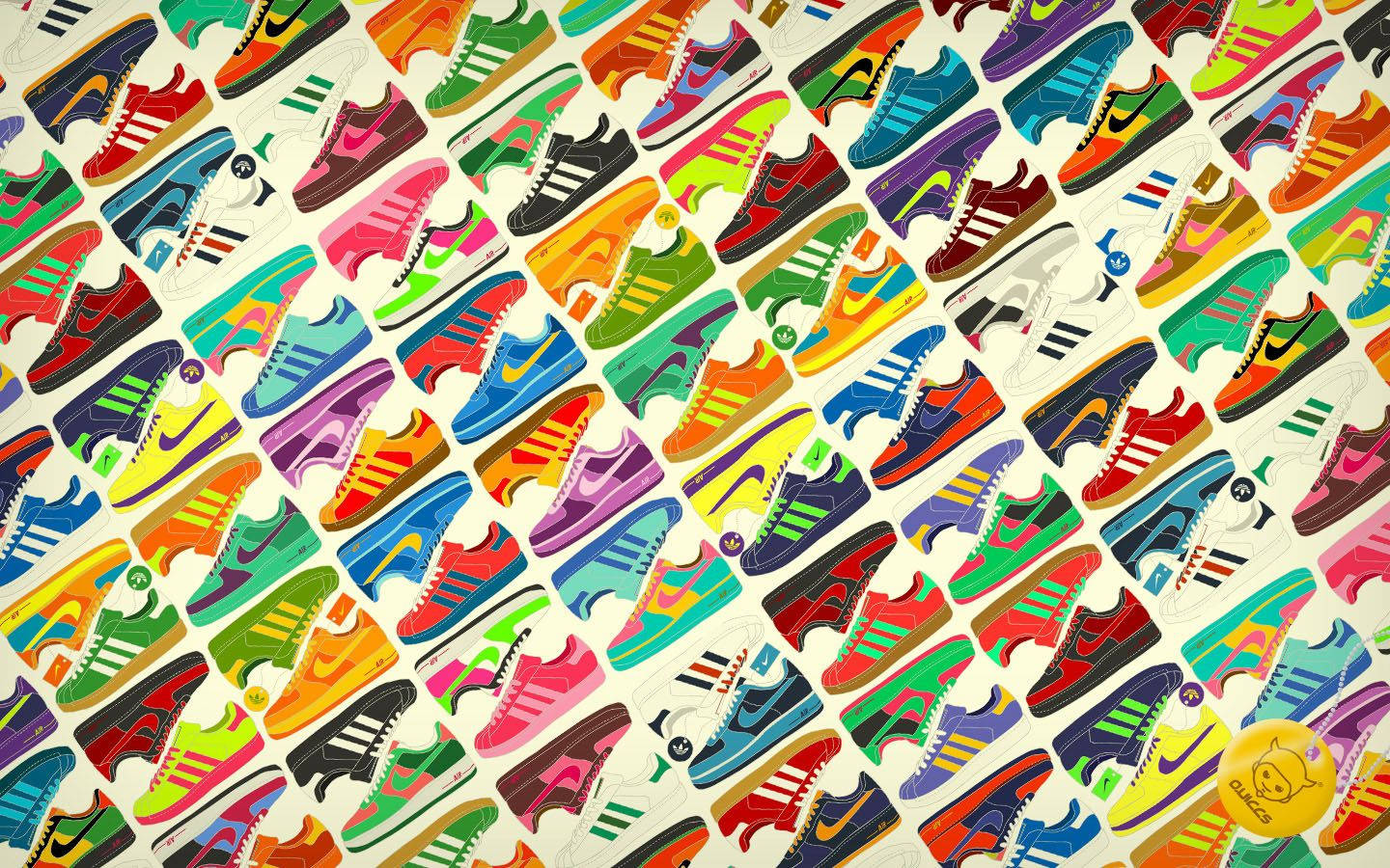 Sneaker Colorful Pattern Background