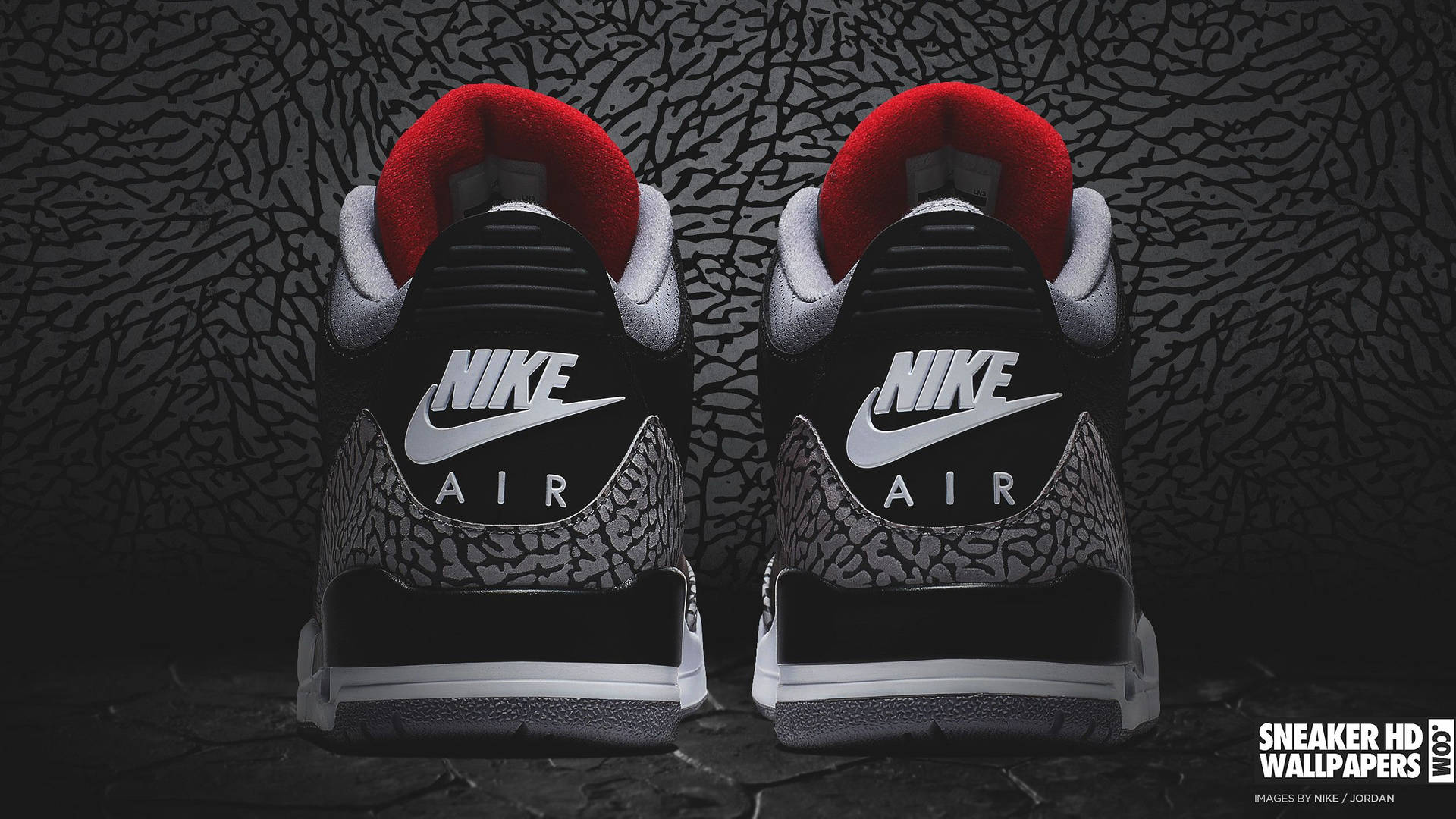 Sneaker Jordan 3 Cracking Background