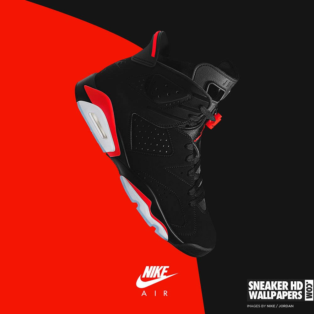 Sneaker Red Nike Air Jordan Vi Background