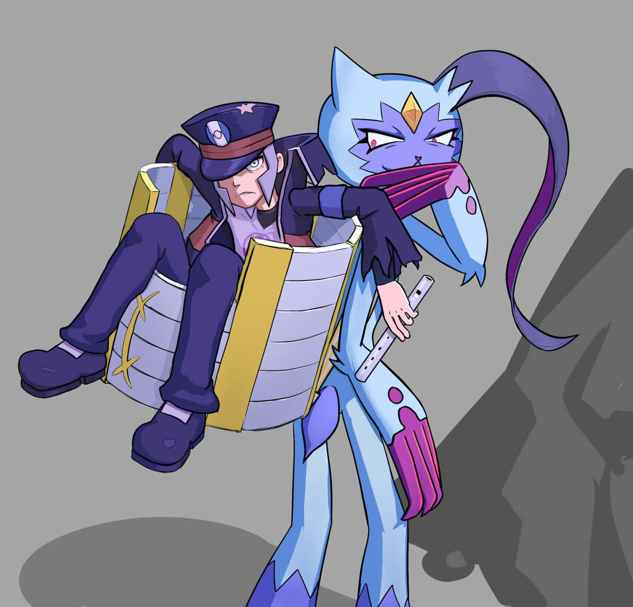 Sneasler Pokemon Carrying Trainer Ingo Background