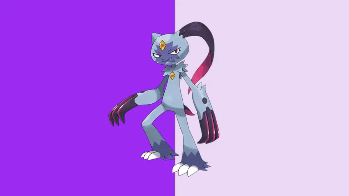Sneasler With Two-toned Purple Background Background