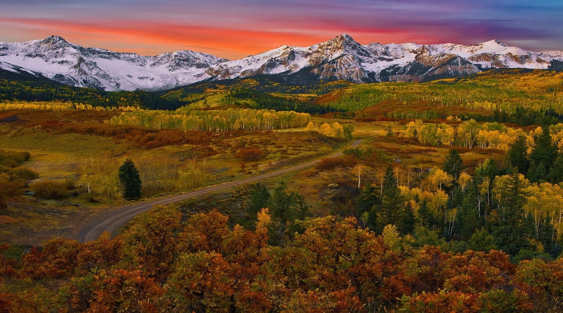 Sneffels Range Sunrise Colorado Desktop Background