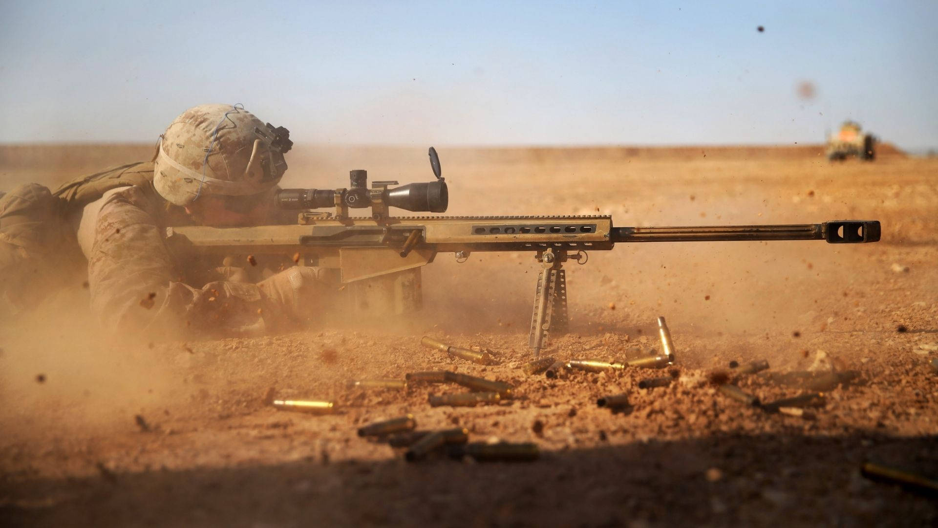 Sniper Desert Soldier Background