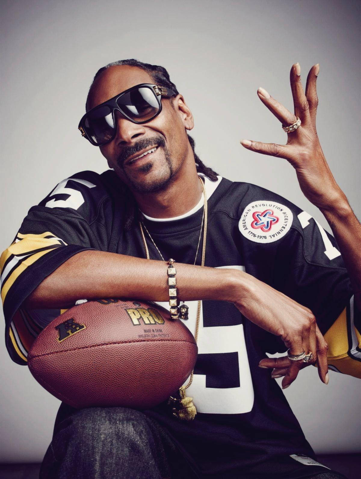 Snoop Dogg With A Football