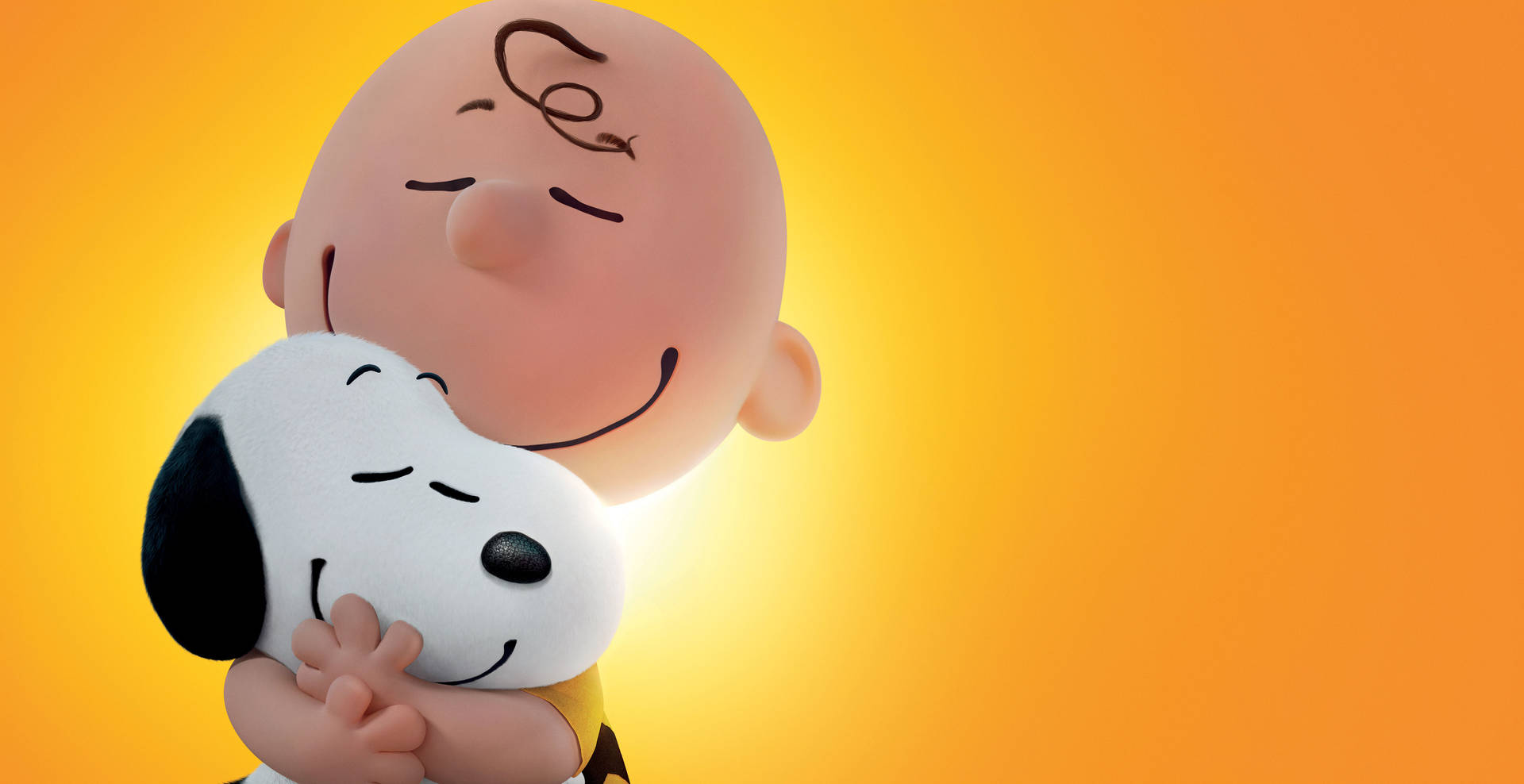 Snoopy And Charlie Hug The Peanuts Movie Background