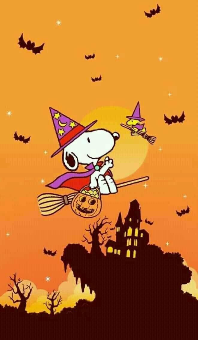 Snoopy Celebrates Halloween With A Costume! Background