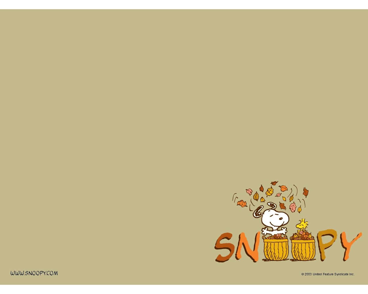Snoopy Celebrating Thanksgiving Background