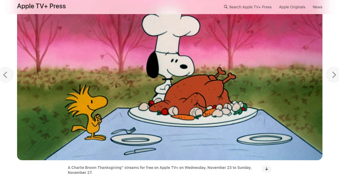 Snoopy Celebrating Thanksgiving With His Family
