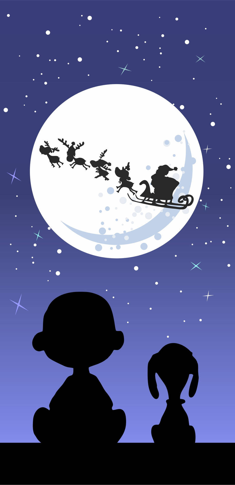 Snoopy Charlie Christmas Silhouette Iphone