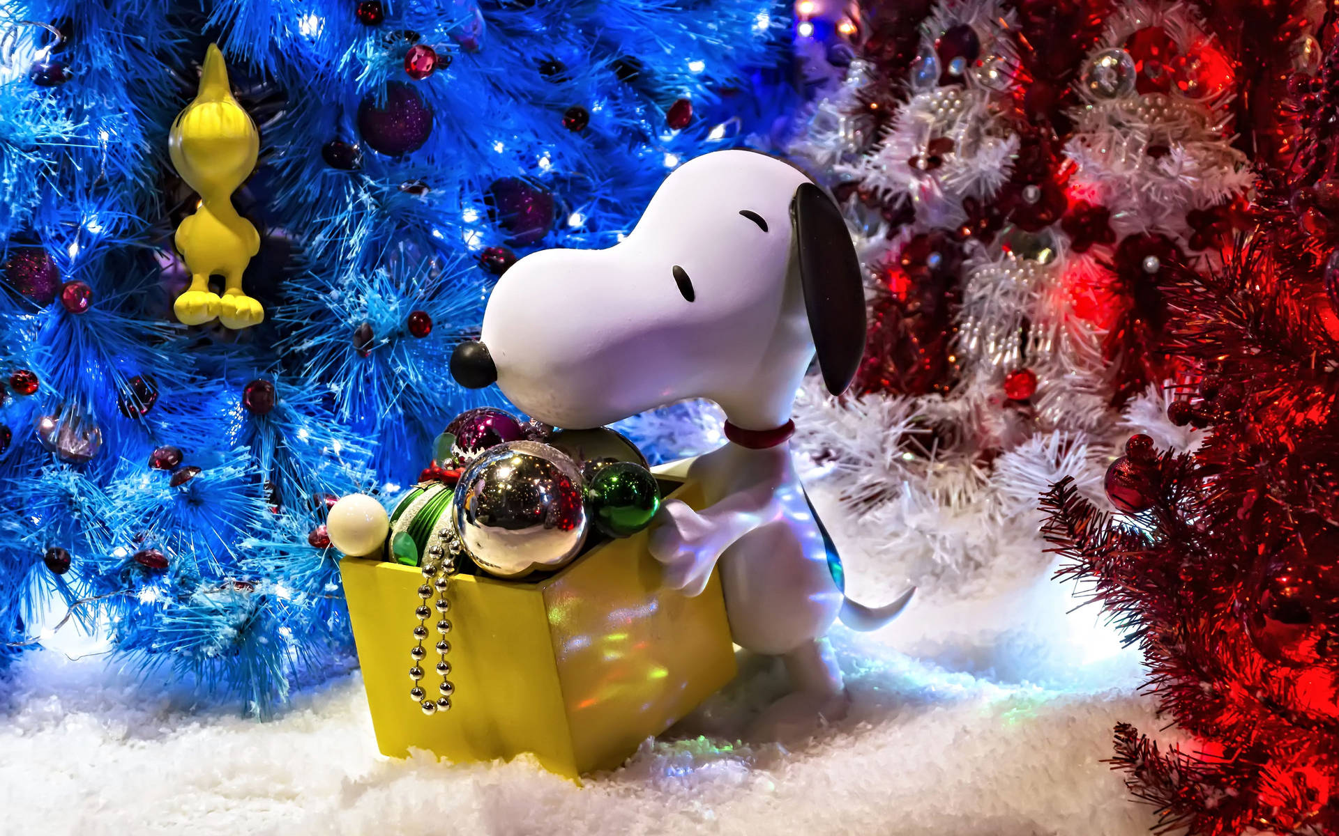 Snoopy Christmas 3d Background