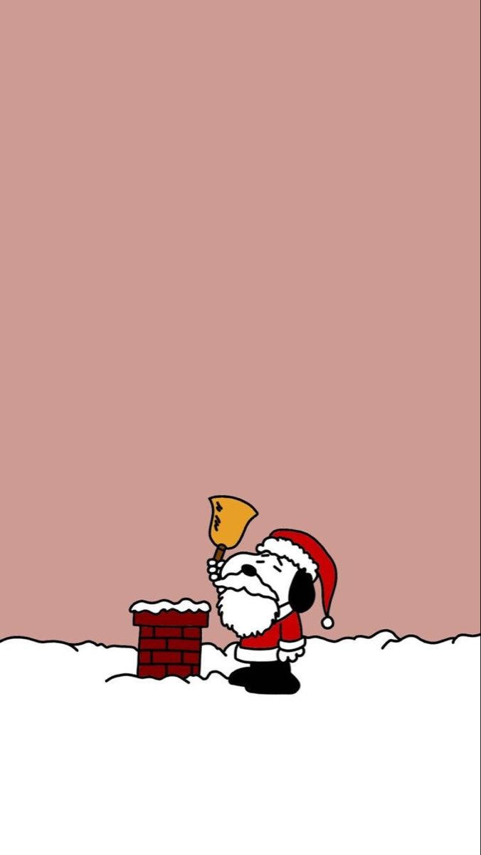 Snoopy Christmas Chimney Bell Background
