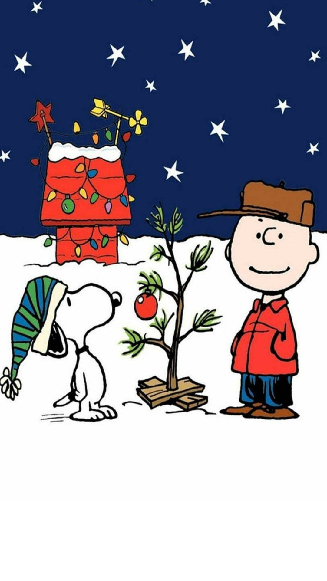 Snoopy Christmas Evening Background