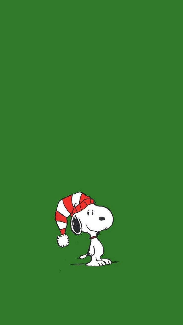 Snoopy Christmas Green Aesthetic Iphone