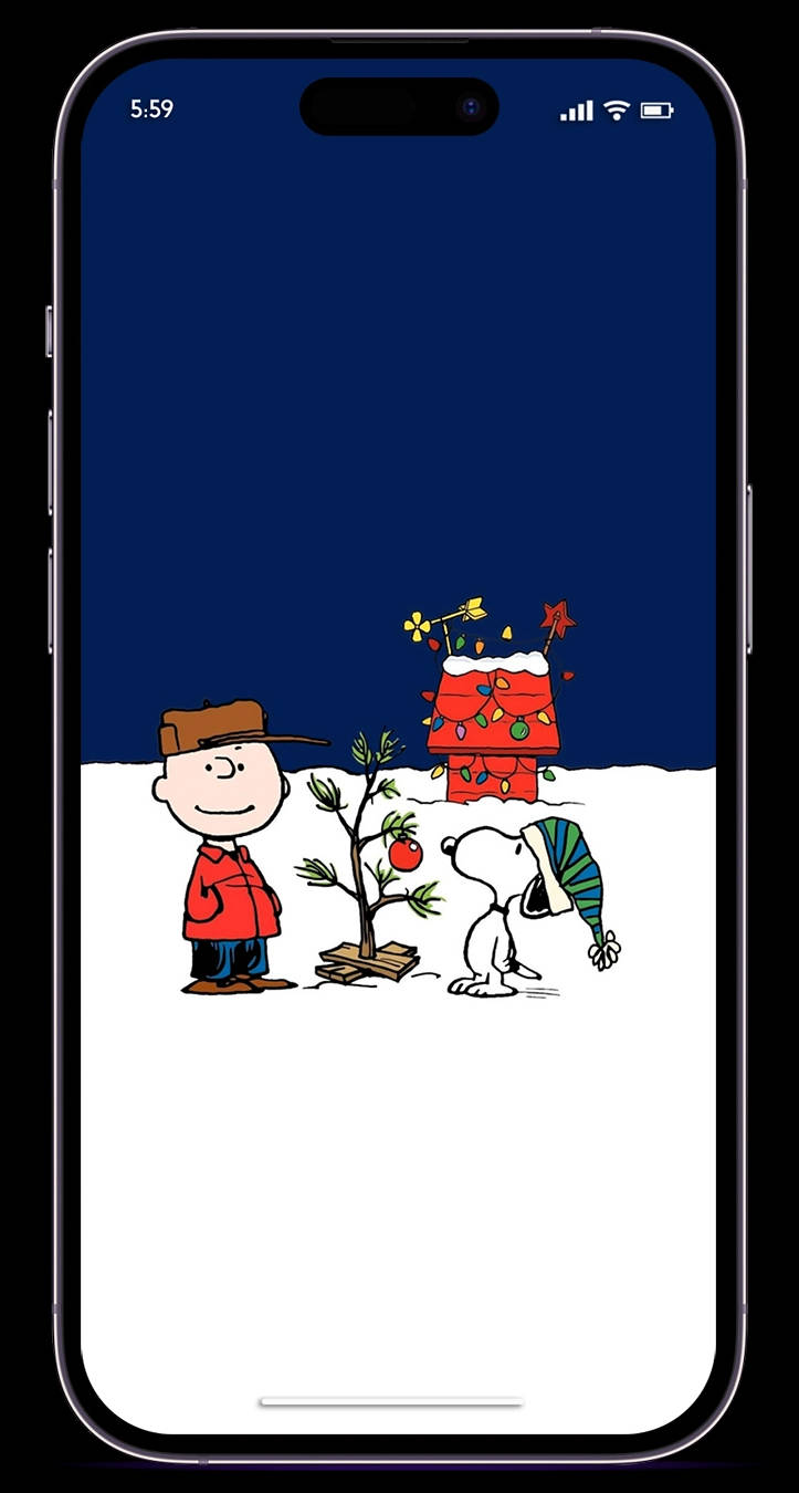 Snoopy Christmas Iphone Layout