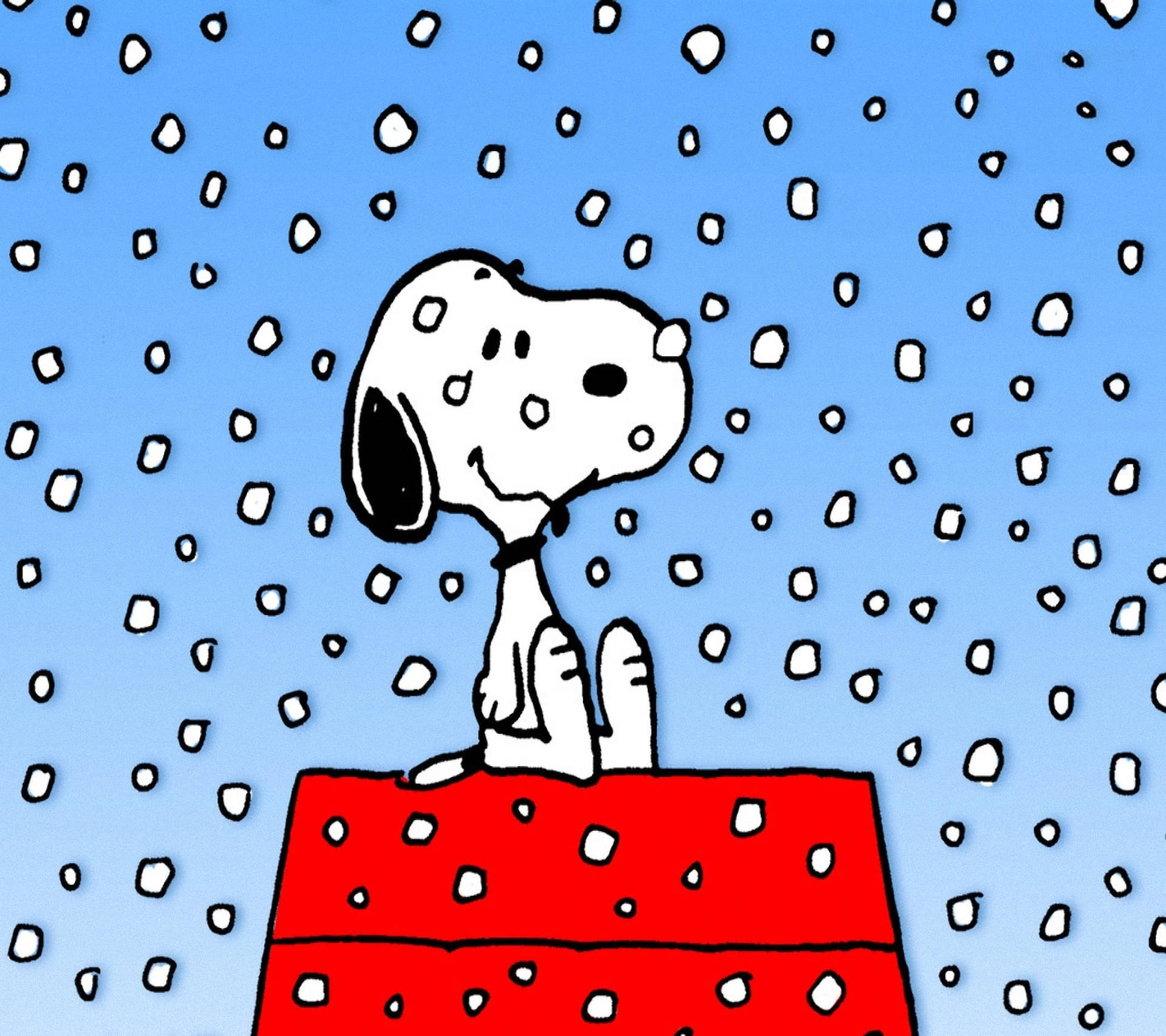 Snoopy Christmas Snow House Background