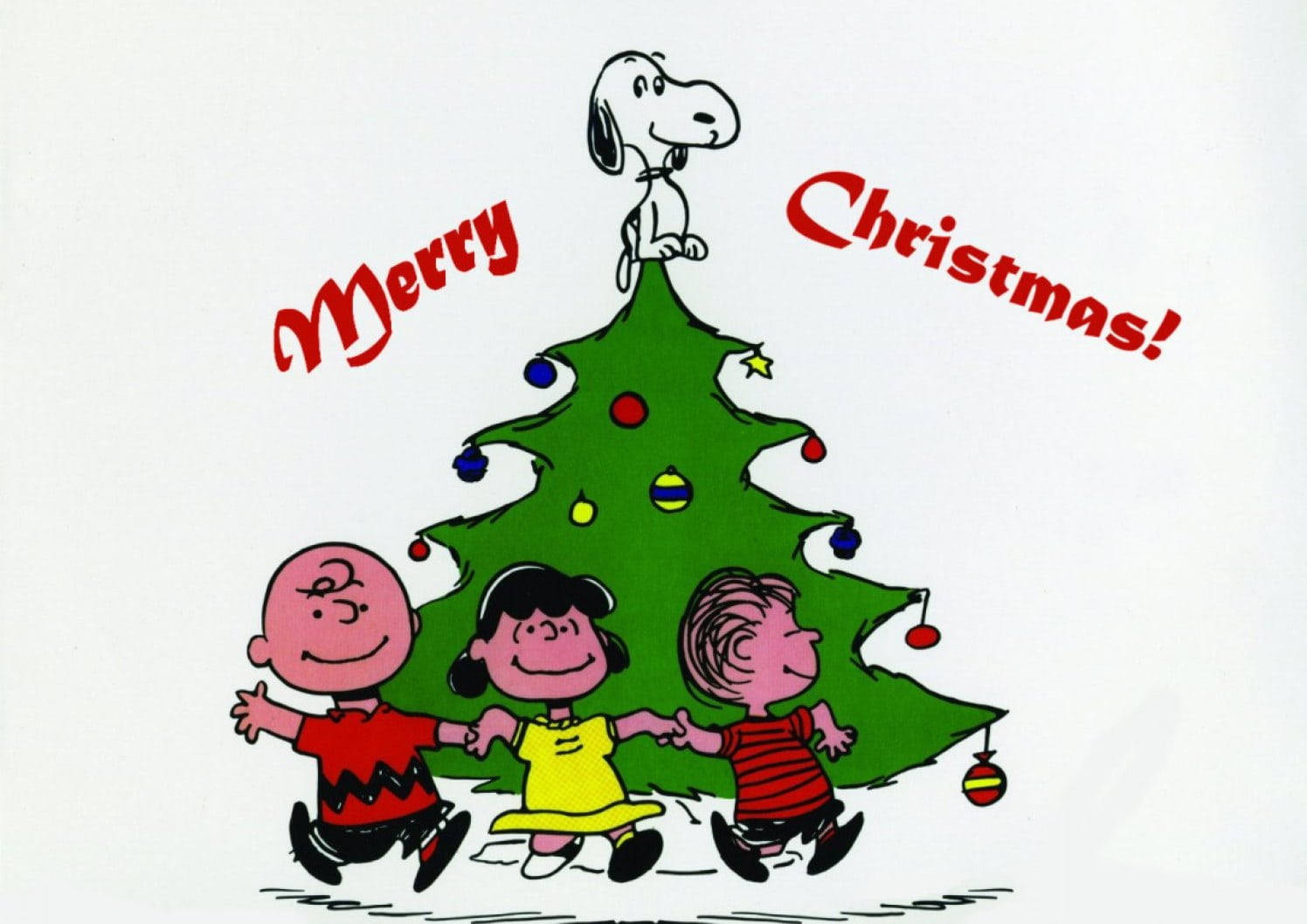 Snoopy Christmas Tree Top Background