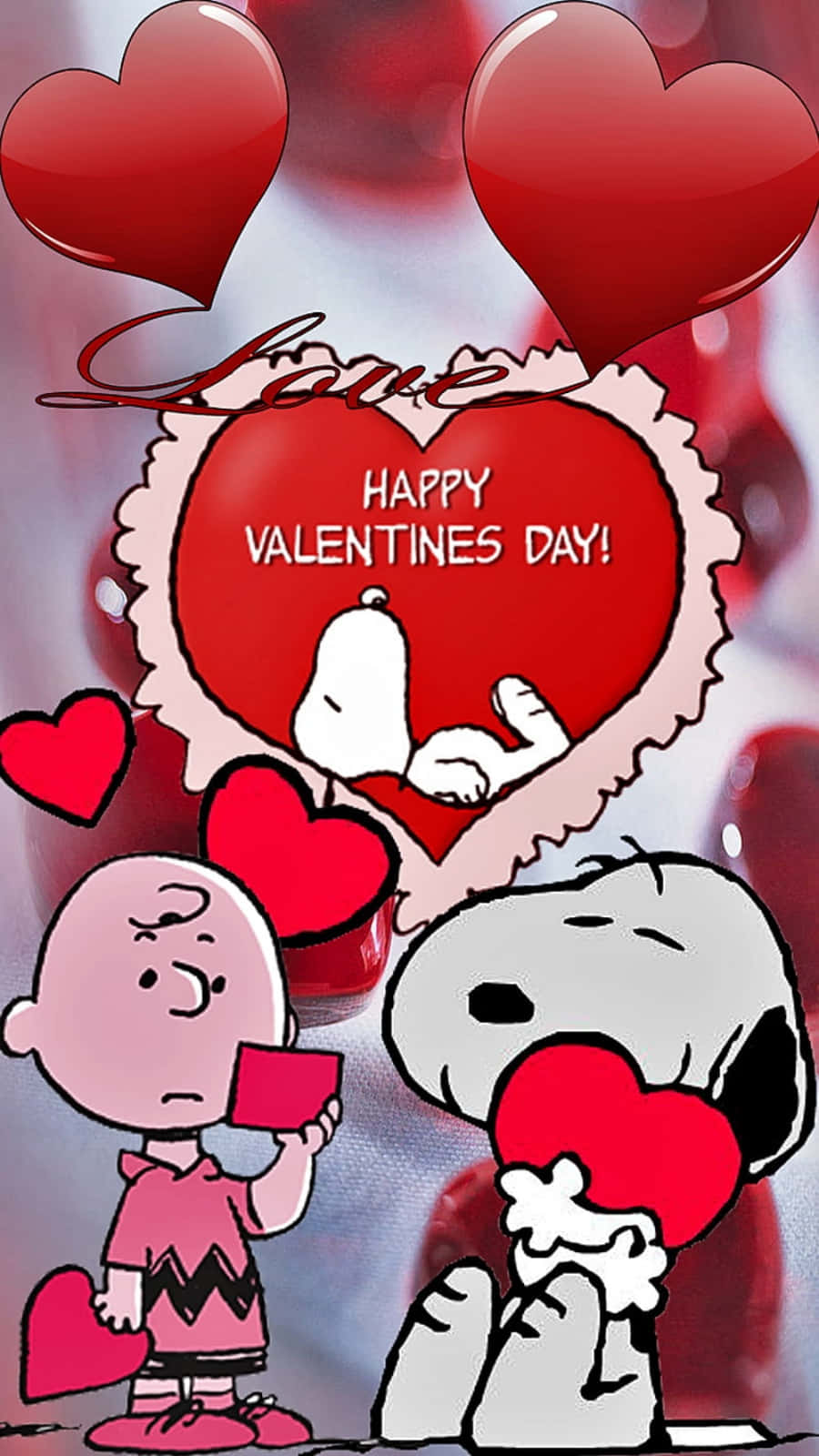 Snoopy Expresses His Love For Valentine's Day Background