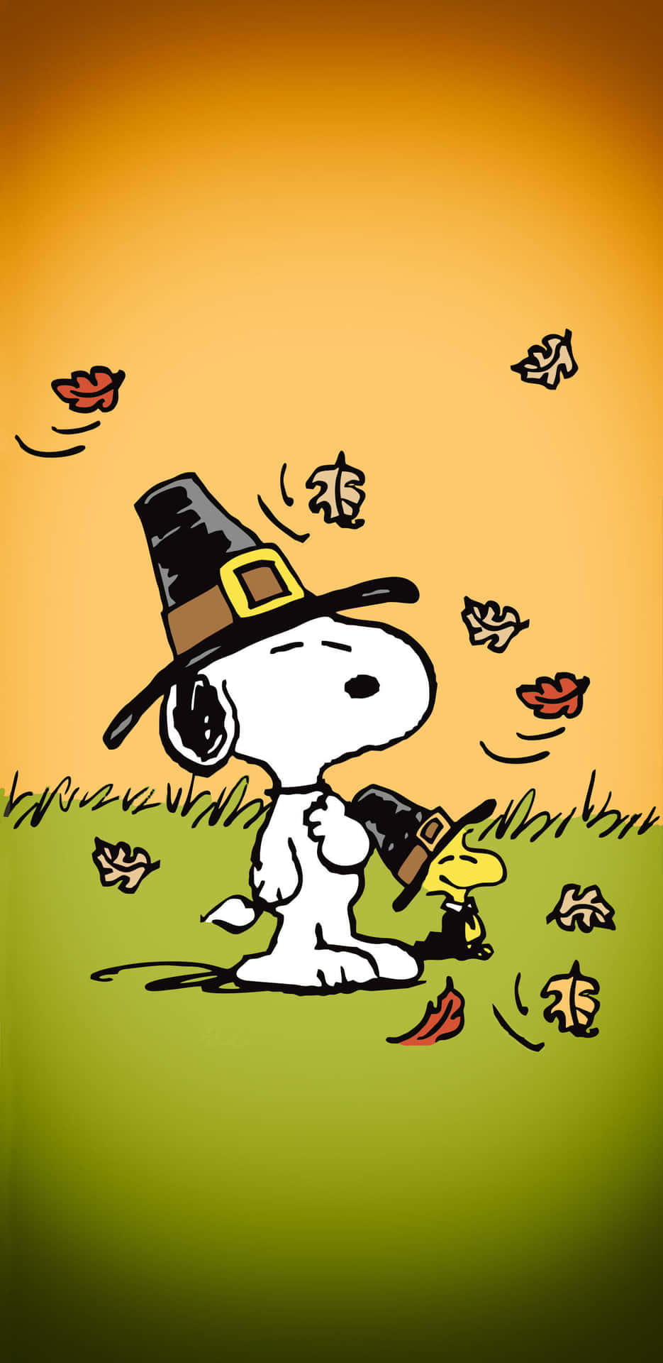 Snoopy Gets In The Autumn Spirit! Background