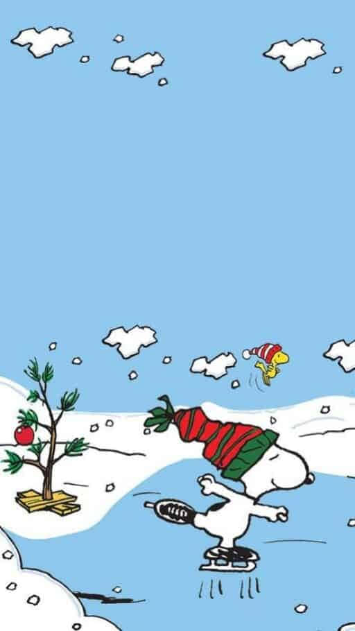 Snoopy Ice Skating Christmas